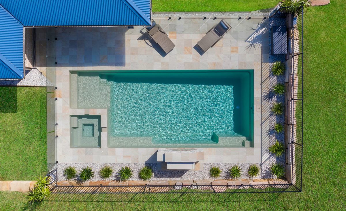 Premium fibreglass pool on the Central Coast
