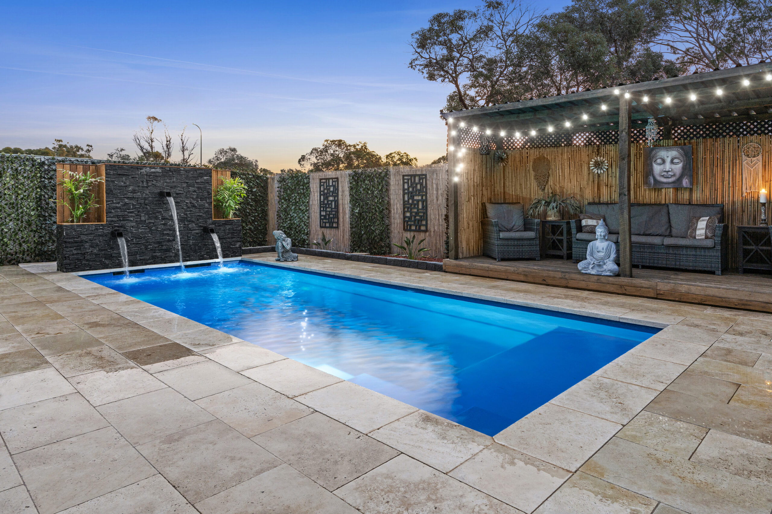 Riverscape fibreglass pool installation